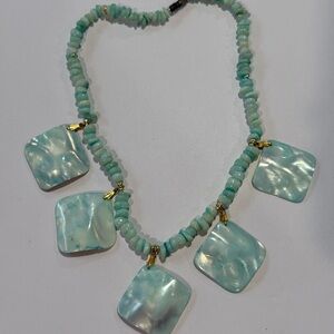 Elegant Mother of Pearl Beaded Necklace